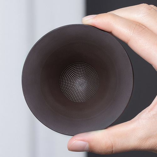 Purple sand tea leakage creative tea filter kung fu tea set accessories ceramic filter bucket tea separator pour tea filter net