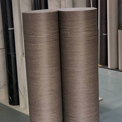 特厚导气槽灰色木纹膜背胶自粘墙纸装波音饰软片家具翻新改色贴|ms