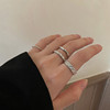 Set, brand small design ring, 4 piece set, on index finger, internet celebrity