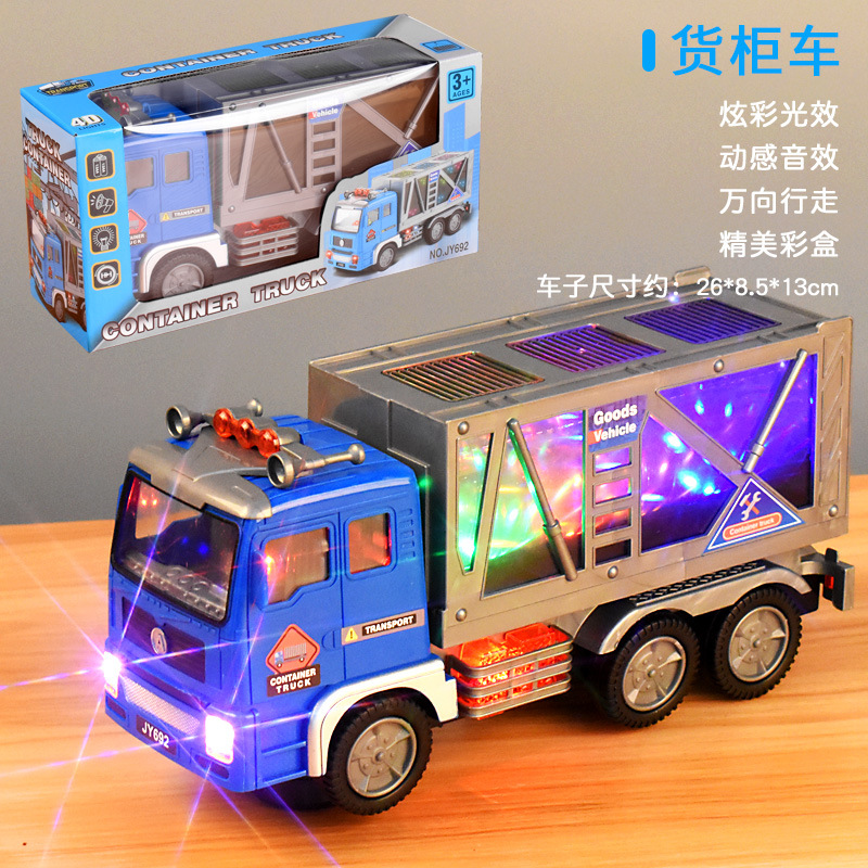 Juguetes de parada al por mayor coche eléctrico grande vehículo de ingeniería universal juguete 4D música ligera modelo de coche de juguete para niños