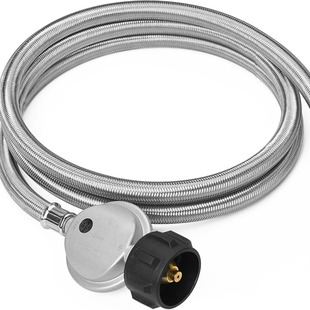 North America 6 Inch Propane Hose Outdoor Universal Liquefied Gas Gas Tank Oven Stainless Steel with Pressure Reducing Valve