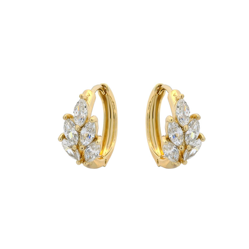 Xuping aleación de moda 24K color exquisito pequeño zircon orejas de trigo nicho de alta sensación perno personalizado para mujeres