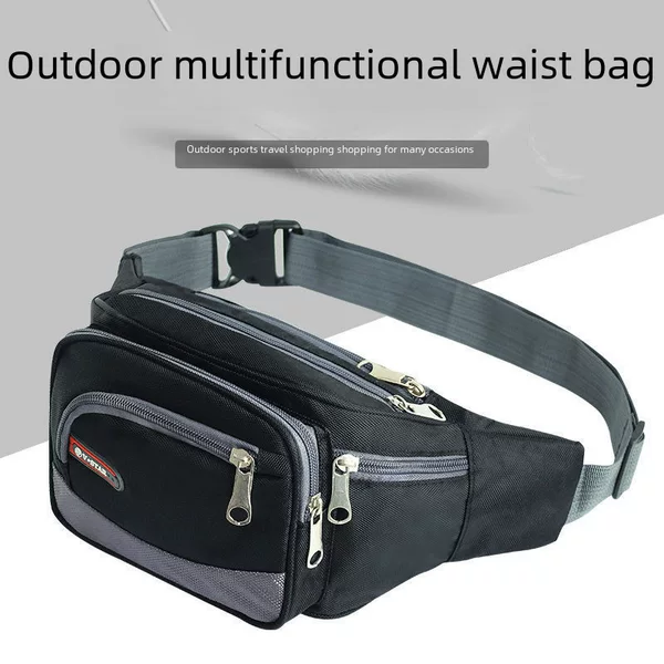 Men's waist bag large capacity waist bag wholesale new men's and women's multi-functional waterproof business bag sports phone bag