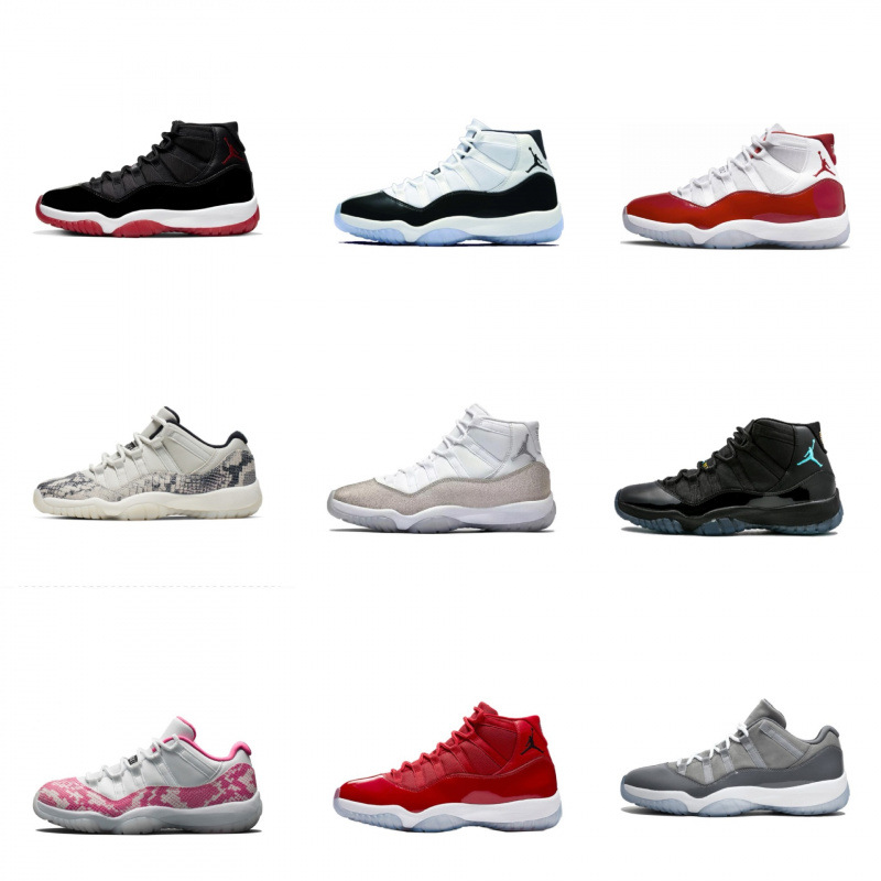 Aj11 Kanghekou Big Demon King Zapatillas de baloncesto Calzado deportivo Pure Original Alto y Bajo Cupper White Snake Hombres y mujeres Comercio exterior Putian Venta al por mayor