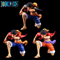Pirate King Gekko Country Breath Luffy Kneeling Pose Hakama Three-Stage Two-Stage Handmade Model Sculpture Gift