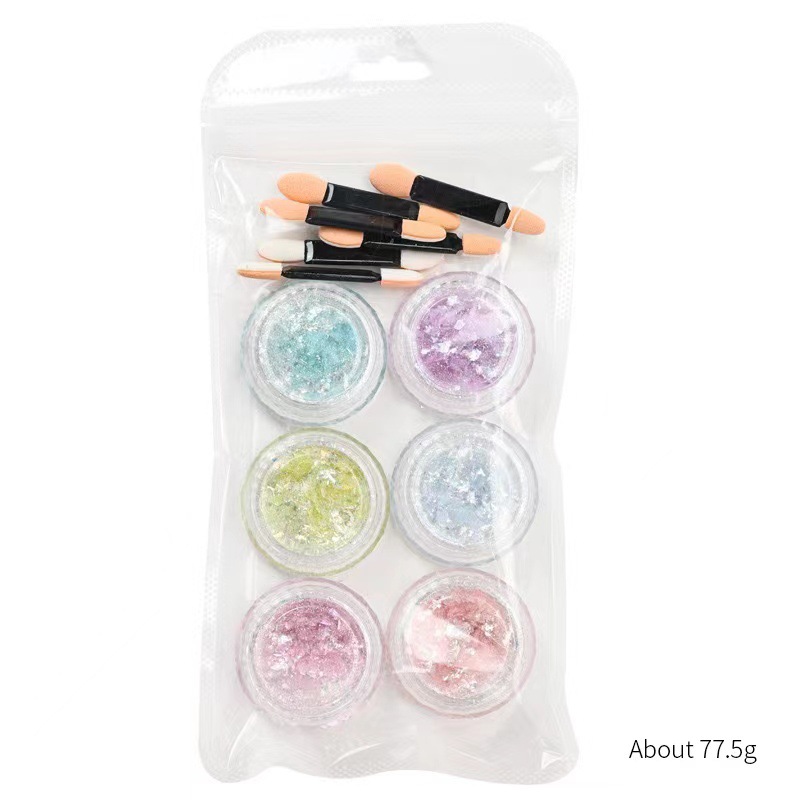 Flash de uñas mezclado Lin polvo roto polarizado flash fino Aurora cristal diamante polvo Super Flash lentejuelas reflectantes joyería de uñas