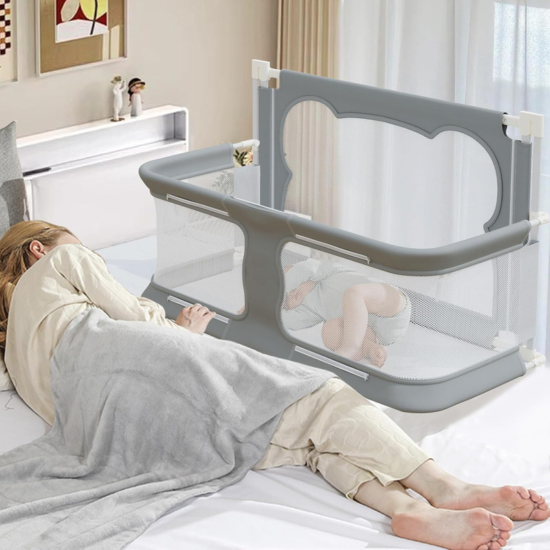 Crib Fence Baby Bed Newborn Multifunctional Crib Portable Mobile Bed-In-Bed Guardrail