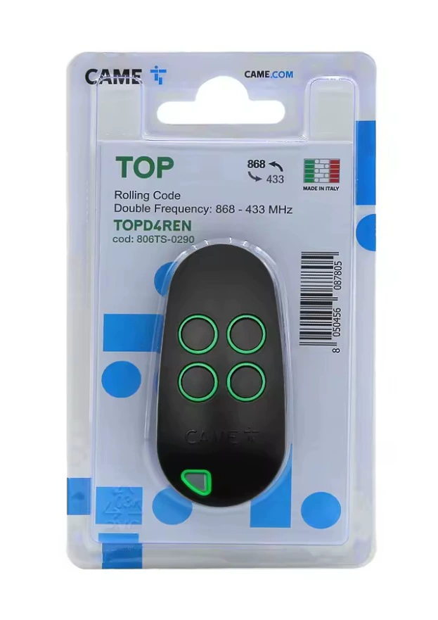 Дистанционное управление гаражными воротами (TOPD4REN 806TS-0290), двойной частоты 433.92/868.35 МГц, код с вращением, 4 кнопки