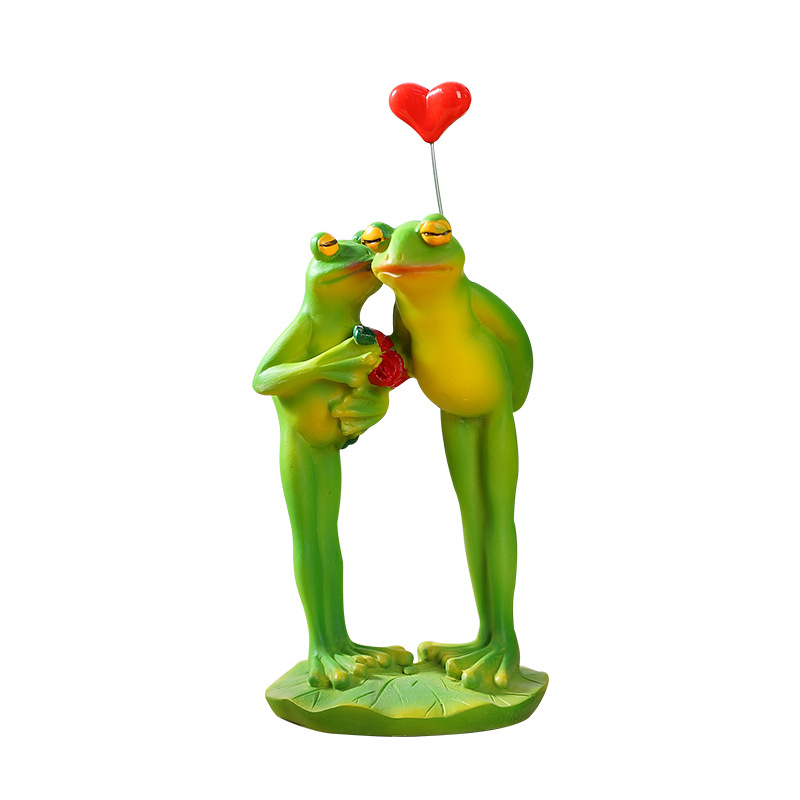  New Funny Micro-expression Frog Ornaments Home Window Resin Crafts Decoration Funny Creative Gift
