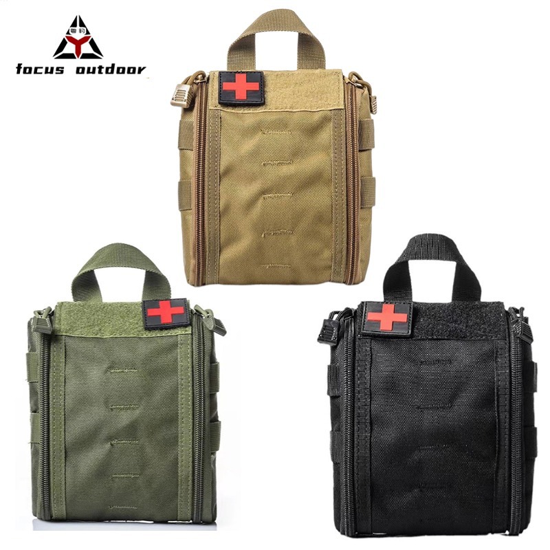Deportes al aire libre viajes montañismo camuflaje táctico portátil de montaje bolsa de cintura protectora suministros de supervivencia bolsa médica de emergencia