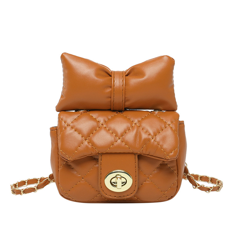 Bolsa de textura 2025 nueva moda extranjera cadena mochila primavera y verano nicho dulce arco mini bolso