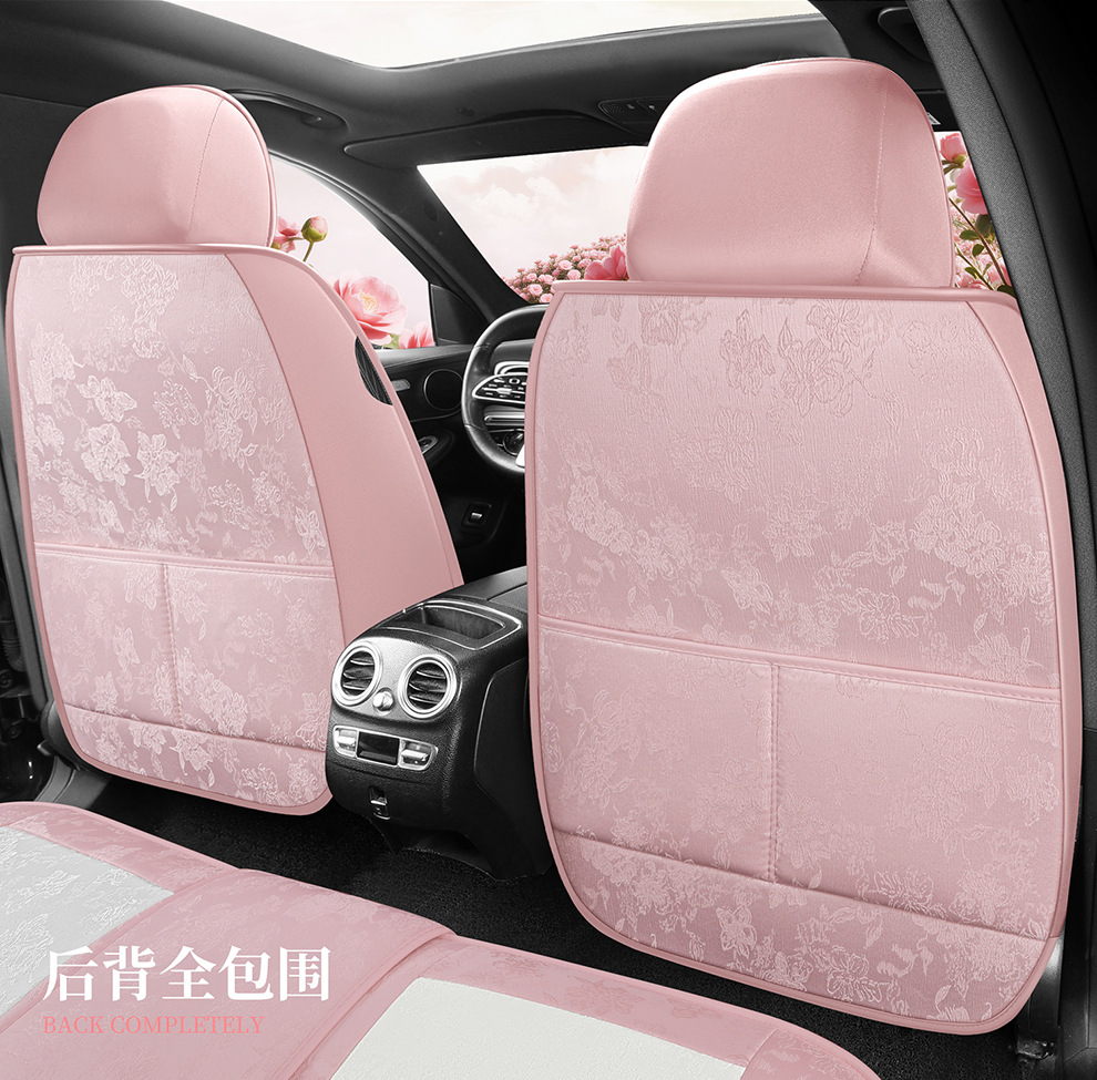 2026 New Model Ancient Style Camellia Jacquard Embossed Lace All-Season Car Seat Cushions Wholesale Cross-Border Export