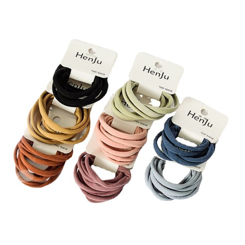 6 packs of basic rubber bands to tie hair, high-elasticity hair rope, hair accessories, headband, seamless hair ties, headband set