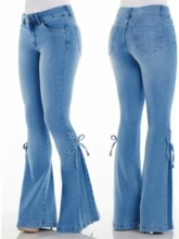 R 80329 Stretch Belted Jeans Pants ϵ������ţ��ѝ �羳
