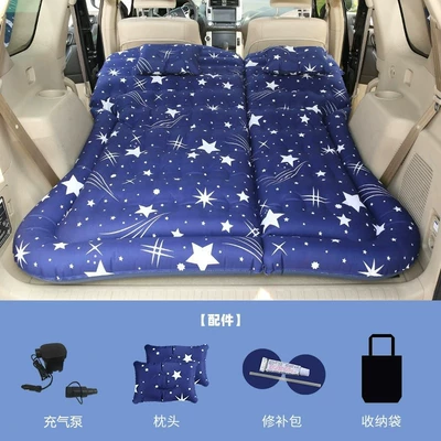 Vehicle-mounted inflatable bed – Mattress Kidsren's Travel Bed - suv-honeycomb-single-sided-oxford-starry-blue-trunk-only