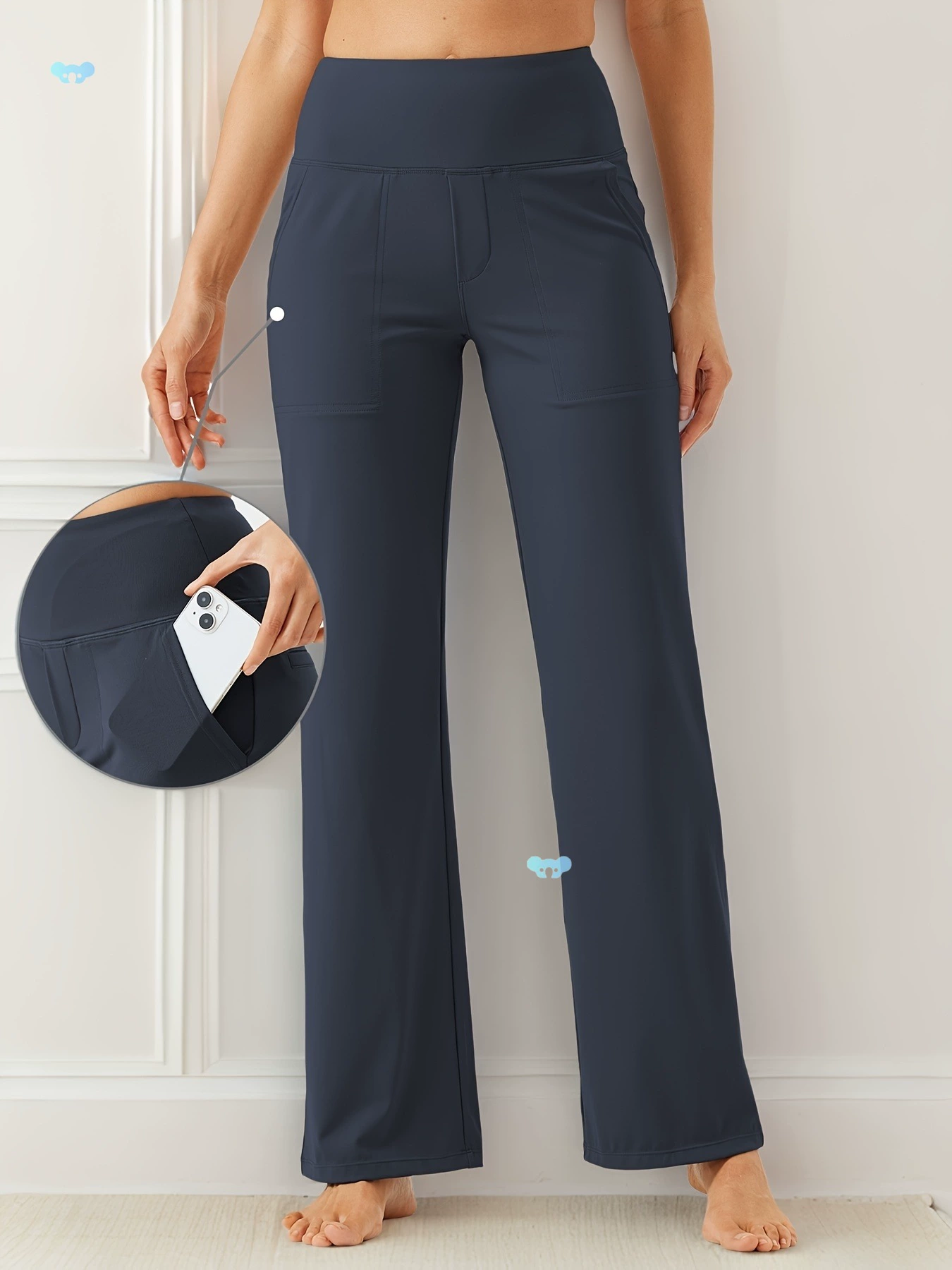 Женские широкие брюки для йоги с высокой посадкой больших размеров – мягкие трансграничные