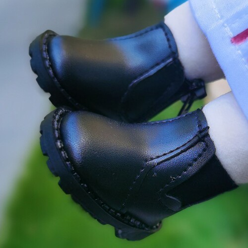 20 cm baby clothes star's same style 20 cm sneakers 20 cm cotton doll black leather shoes small white shoes sneakers