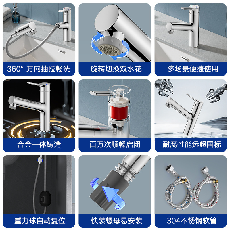冷热水龙头洗手盆水龙头冷热家用九牧面盆龙头卫生间浴室专用|undefined