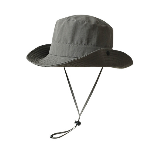 四季纯色速干渔夫帽防紫外线遮阳帽男女户外薄款西部牛仔登山帽子