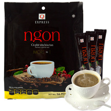 越南Q牌qcafe咖啡三合一速溶特浓香浓Ngon咖啡480克/24包批发