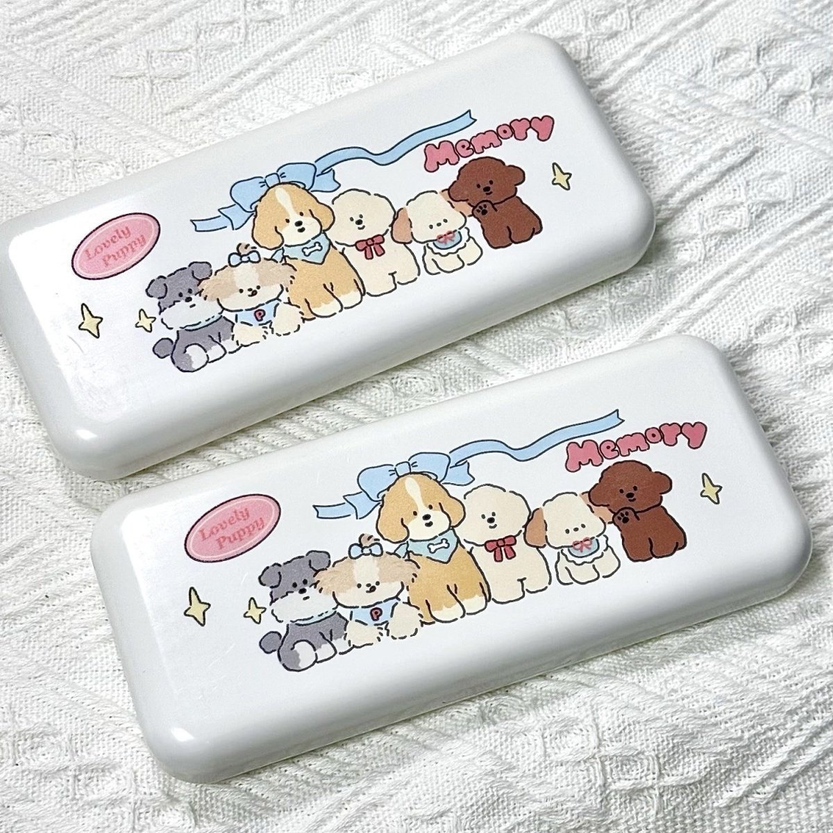 小狗总动员可爱隐形眼镜伴侣盒多格便携式透明大容量美瞳盒