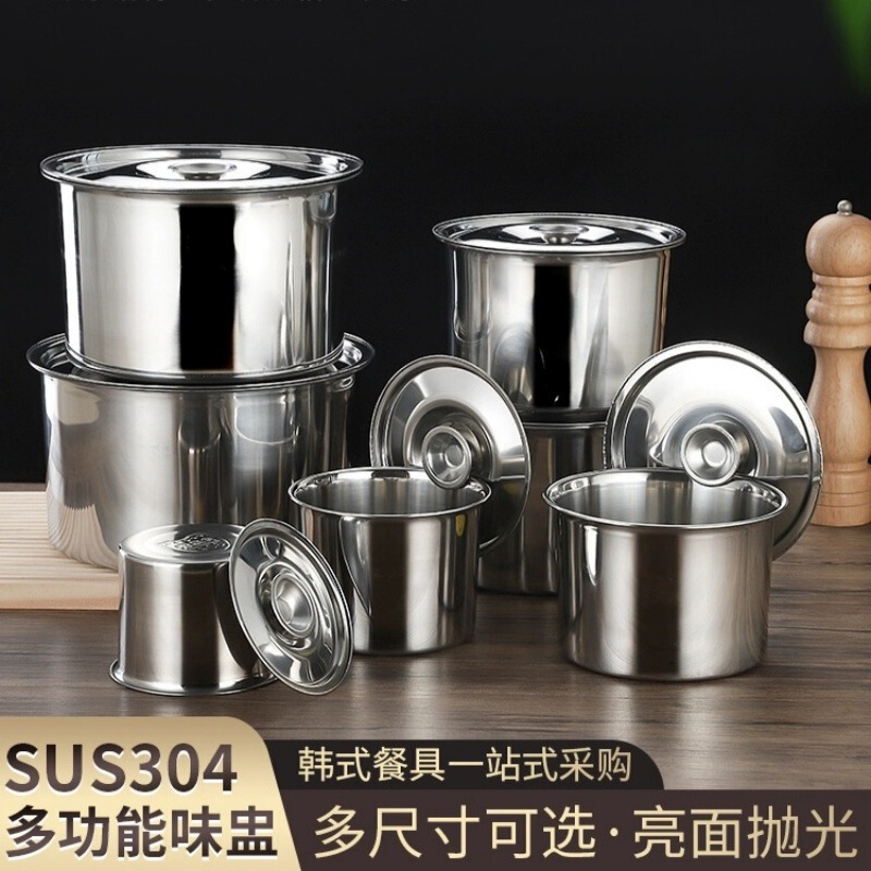 厂家直销304不锈钢味盅带盖加厚加深打蛋盆调味盆商用调料缸油盆|undefined