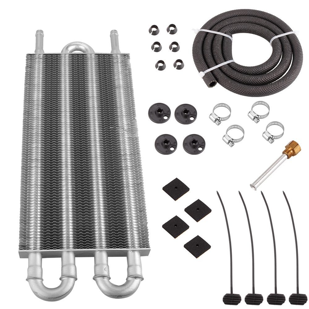 Piezas de modificación de automóviles, tubo de aire acondicionado de automóvil, condensador de cinturón, radiador refrigerado por aceite tipo tubo de fila, 4 filas, 6 filas, 8 filas