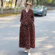 Summer Cotton and Linen Vintage Fashion Loose Casual Printed Shirt Dress Set Artistic Two-piece Shirt Skirt Women