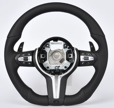 flat-bottom steering wheel assembly | Steering wheel - flat-bottom-silver-frame-m3-bare-drive