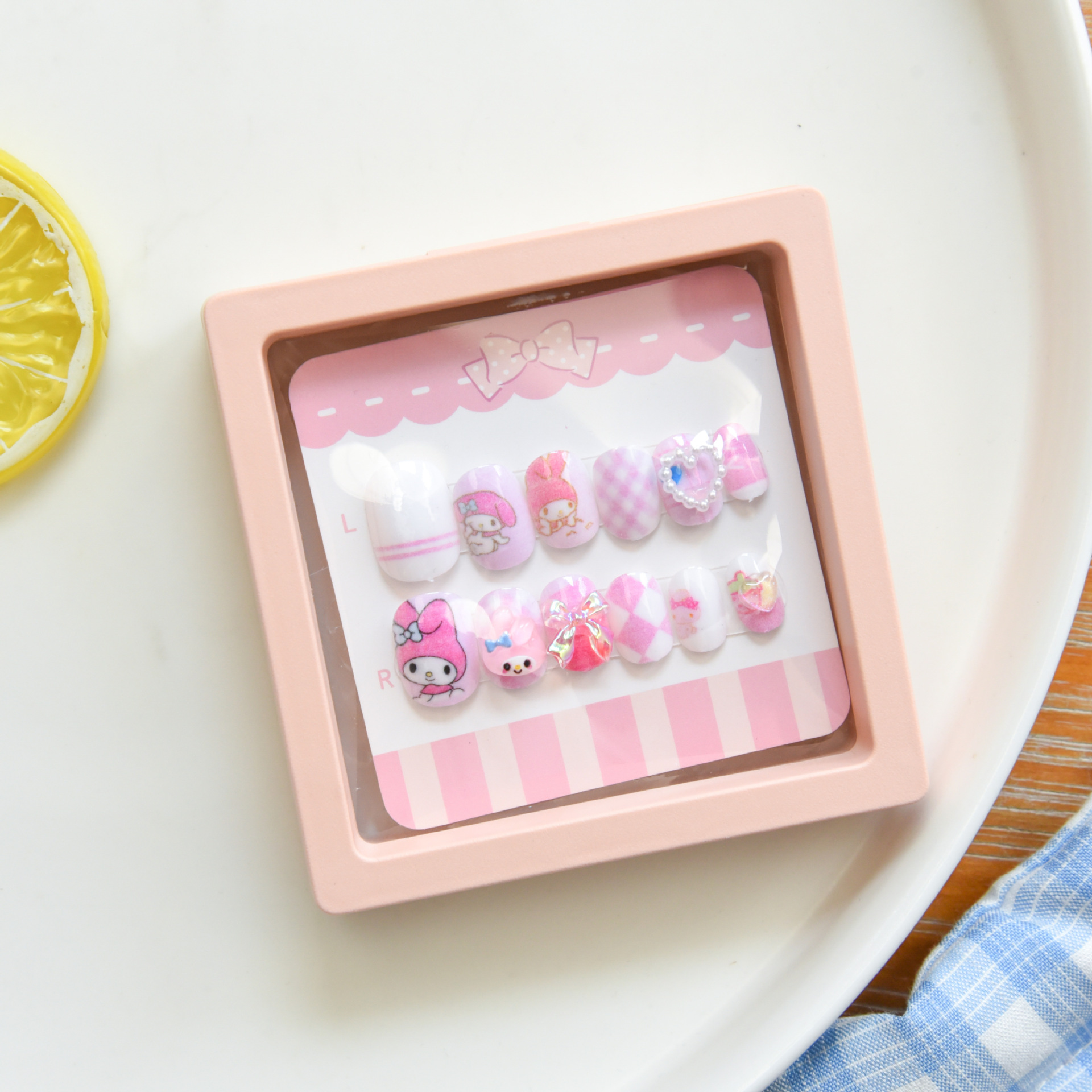 8# Pink Melody Bow Set