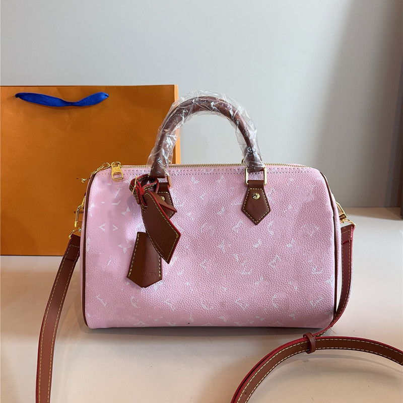 新款真皮女手提包大容量波士顿keepall30枕头包旅行袋单肩斜挎包|undefined