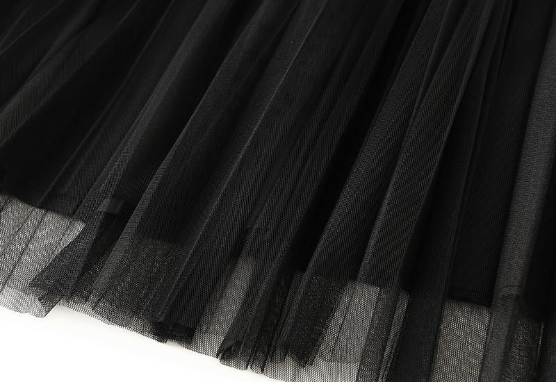 Women's Clothing Double sided pleated skirt gauze skirt half length large size a line skirt belly covering skirt _voghion.com