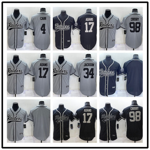 New Rugby and Baseball Federation Jersey Raider Team 4#17#98#34# Shirt Retro Embroidered Ball
