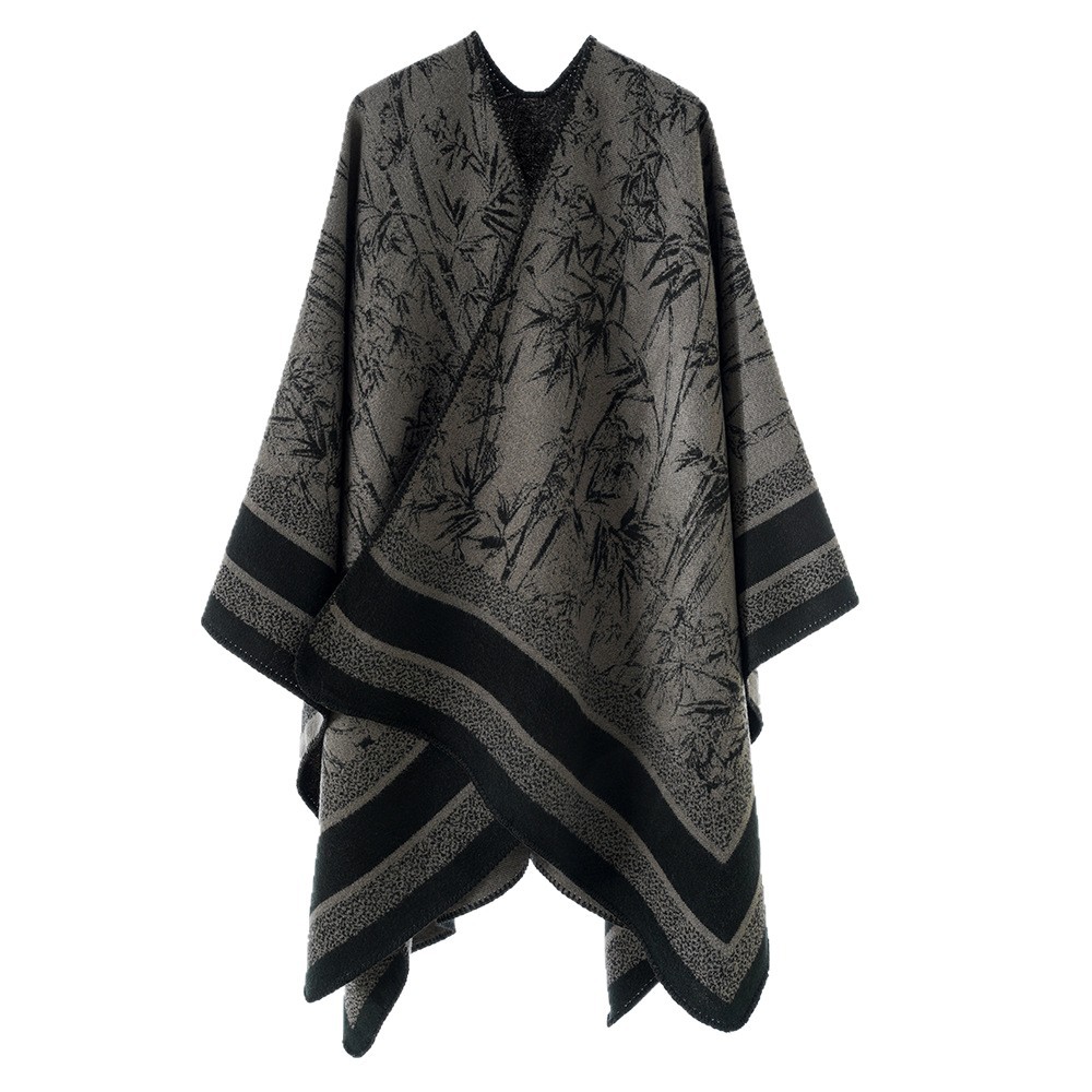Nuevo estilo de impresión de tinta universal otoño invierno jacquard bufandas de doble cara de moda de cachemira