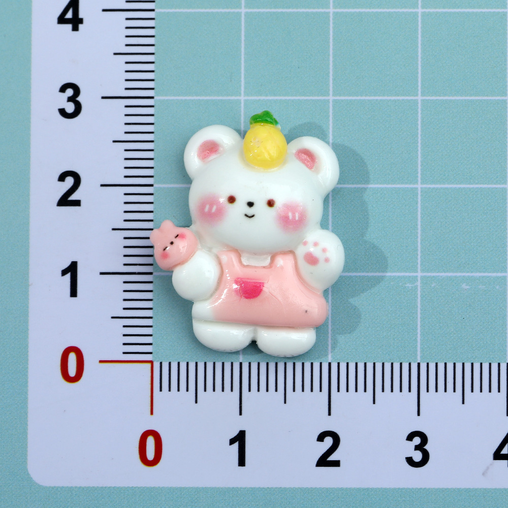 Lindo otoño mochila de viaje oso DIY accesorios de resina de goma crema caja del teléfono accesorios para el cabello colgante material al por mayor de nuevo Pato Conejo