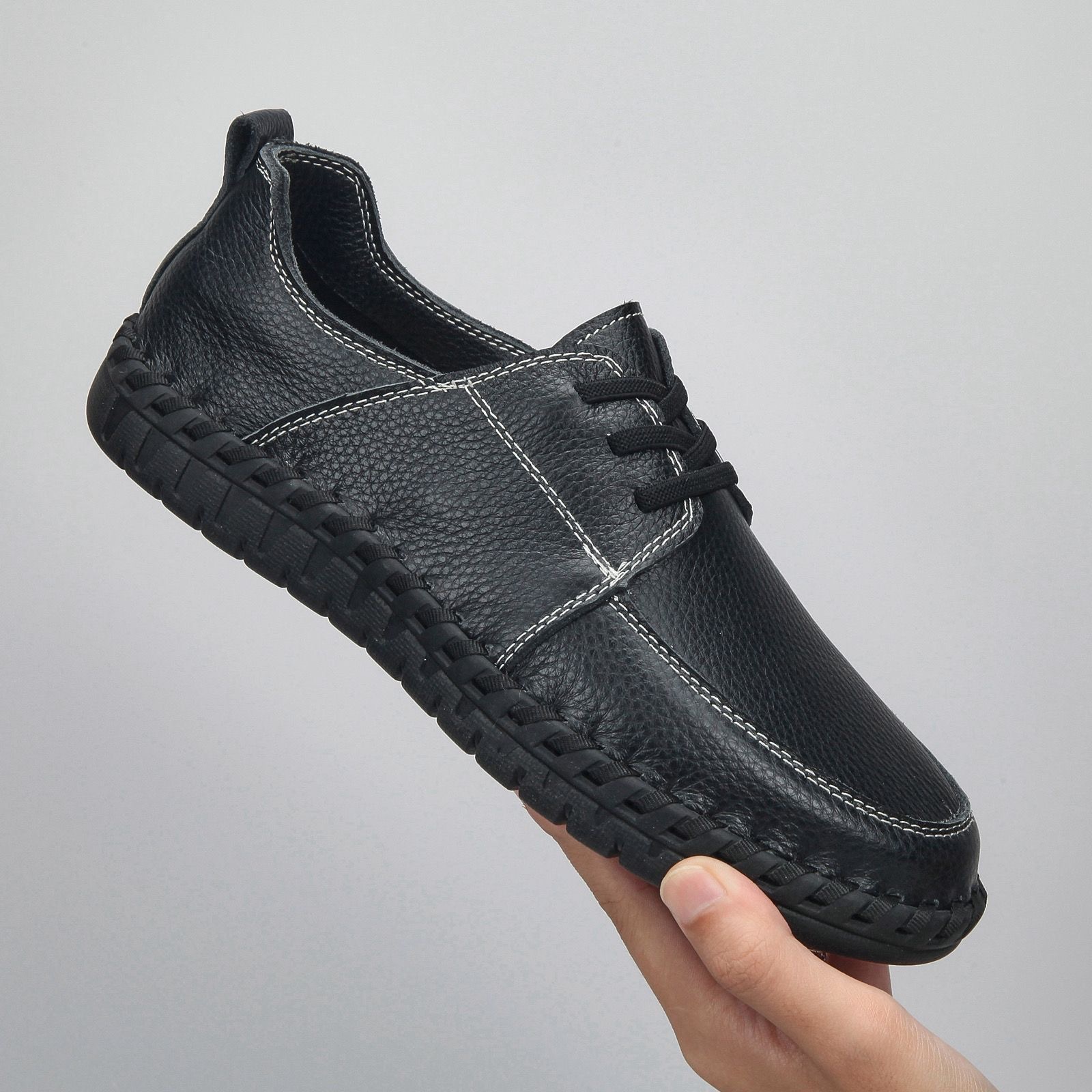 The First Layer Of Cowhide Summer New Breathable Leather Business Casual Soft Sole Deodorant Versatile Men's Trendy Shoes_vogvips.com