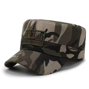 Camouflage military hat middle-aged men's sun-proof windproof casual short flat brim dad peaked flat hat spring and autumn old hat