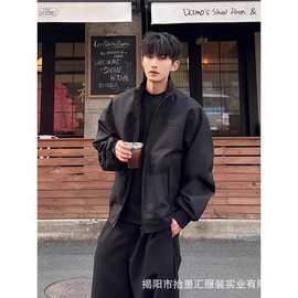 跨境春季美式三防飞行员夹克男高级感痞帅立领冲锋衣cleanfit外套