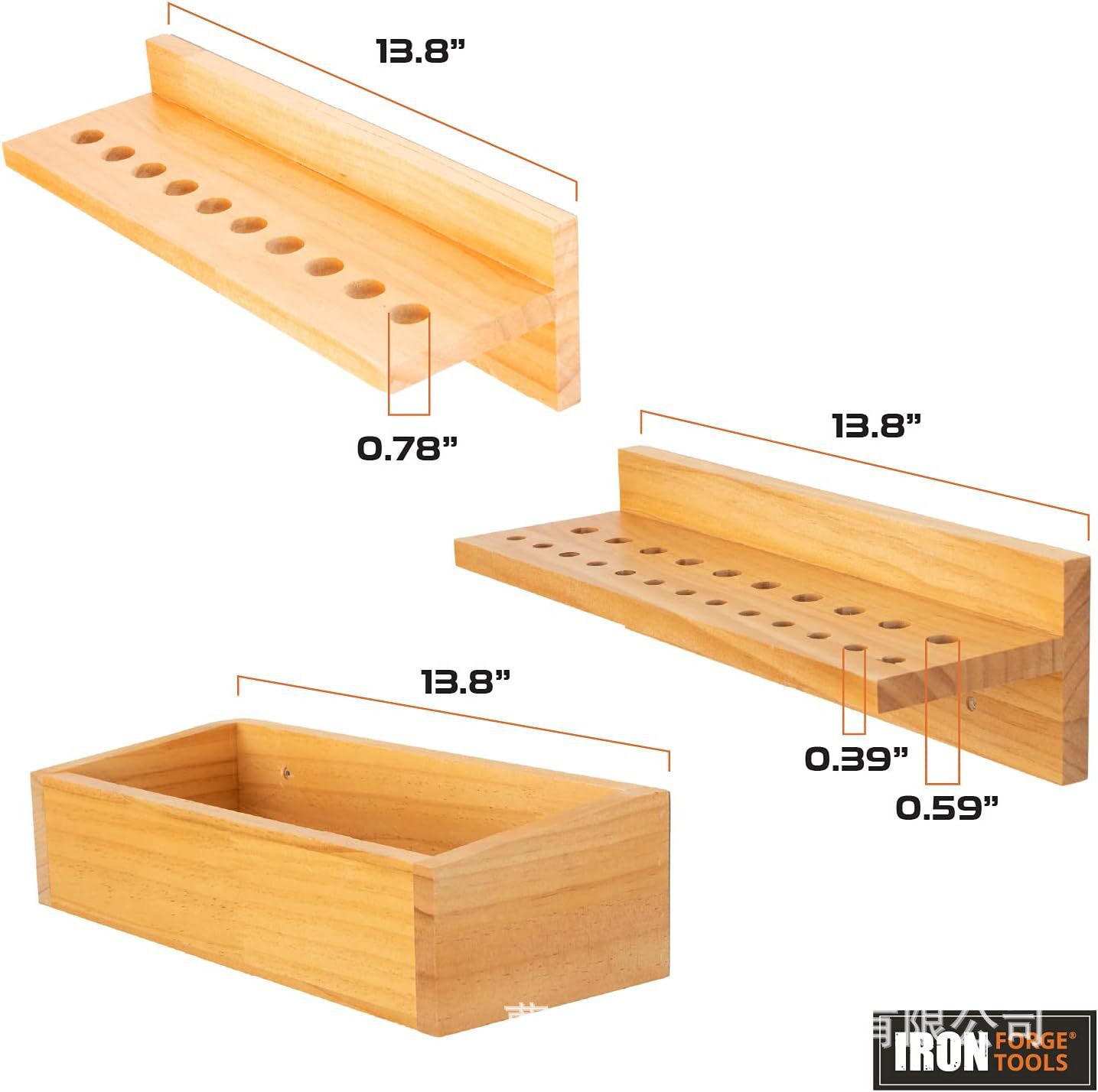 Estante de almacenamiento de destornillador de madera Soporte de martillo y alicates Soporte de almacenamiento y almacenamiento de herramientas de taller de pared