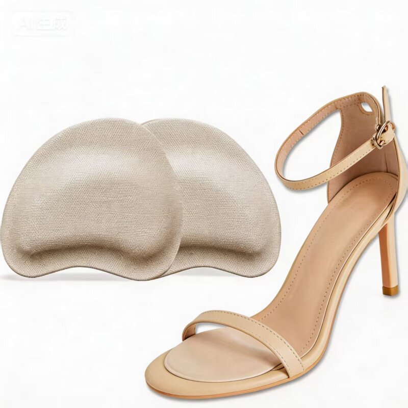 Thickened Sponge Half-Size Insoles, Anti-Slip and Anti-Chafing Forefoot Pads, Adhesive Footbed Pads for Women's Shoes to Adjust Size down by Half a Size, Manufacturer