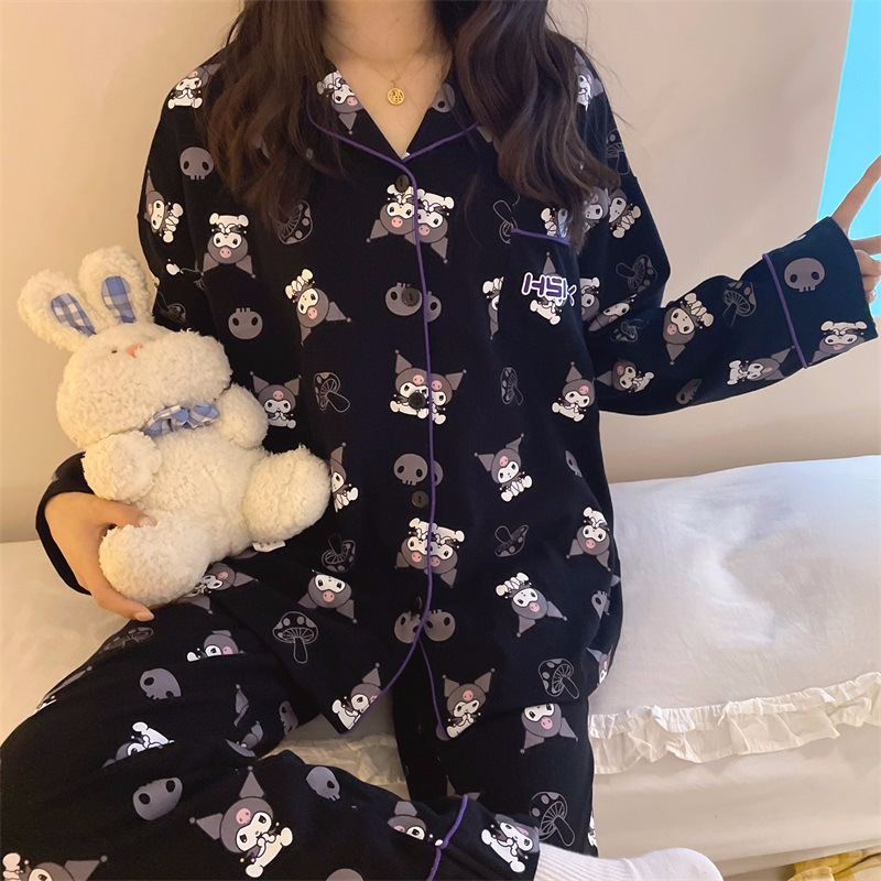 工場卸売りpyjamas日系アニメ布丁犬パジャマ女春秋綿長袖長ズボンカバー対外貿易|undefined