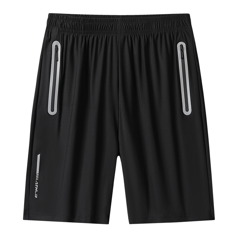 2023 pantalones cortos deportivos de seda de hielo correr fitness de secado rápido pantalones cortos casuales de moda entrenamiento de verano Pantalones cortos finos de seda de hielo