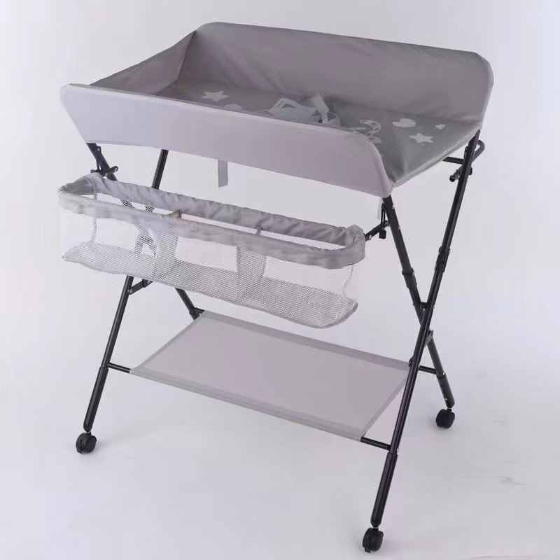 Mesa de pañales Baby Care Mesa baño masaje toque bebé cambio de pañales hogar cuna de tres engranajes ajustable