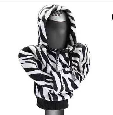 protects the gear lever, personalized, Sürətlər qutusu və əl tormozu başlıqları - zebra-print-sweatshirt-style-gear-shift-cover