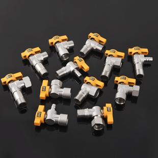 Wholesale Gas Water Heater Ball Valve Fully Open Large Flow Angle Valve Ball Core 4-Point Triangle Valve Hot and Cold Water Switch