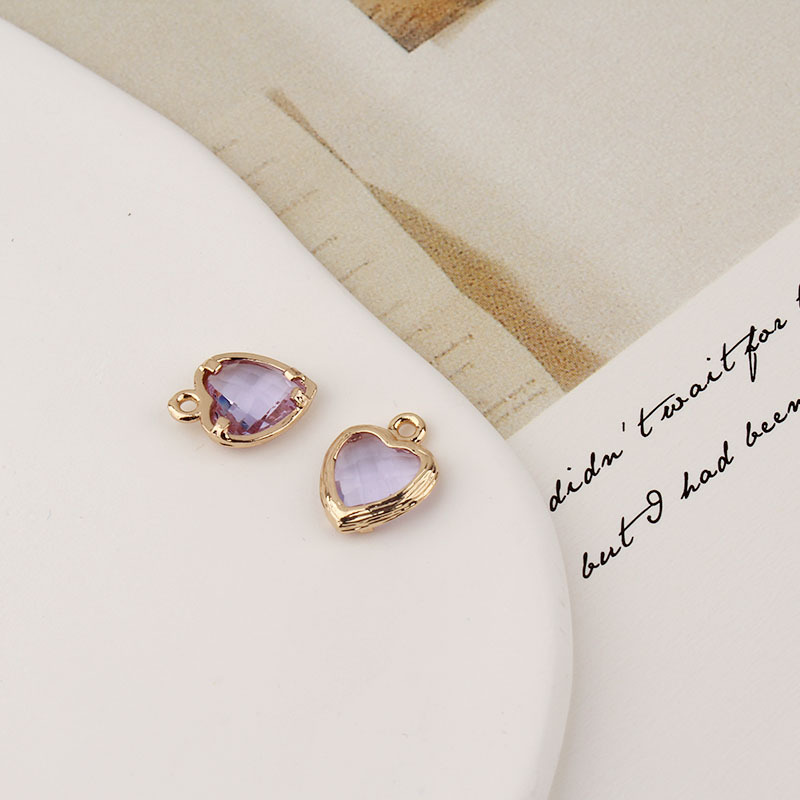 2g Weight Pendant Jewelry Making Type Zircon Inlay Material DIY Jewelry Accessories Classification 1 Piece Quantity Copper Material Heart Shape Pattern Inlay Design IG Style, Shiny Style 1 Piece Copper Zircon Heart Shape Pendant 6