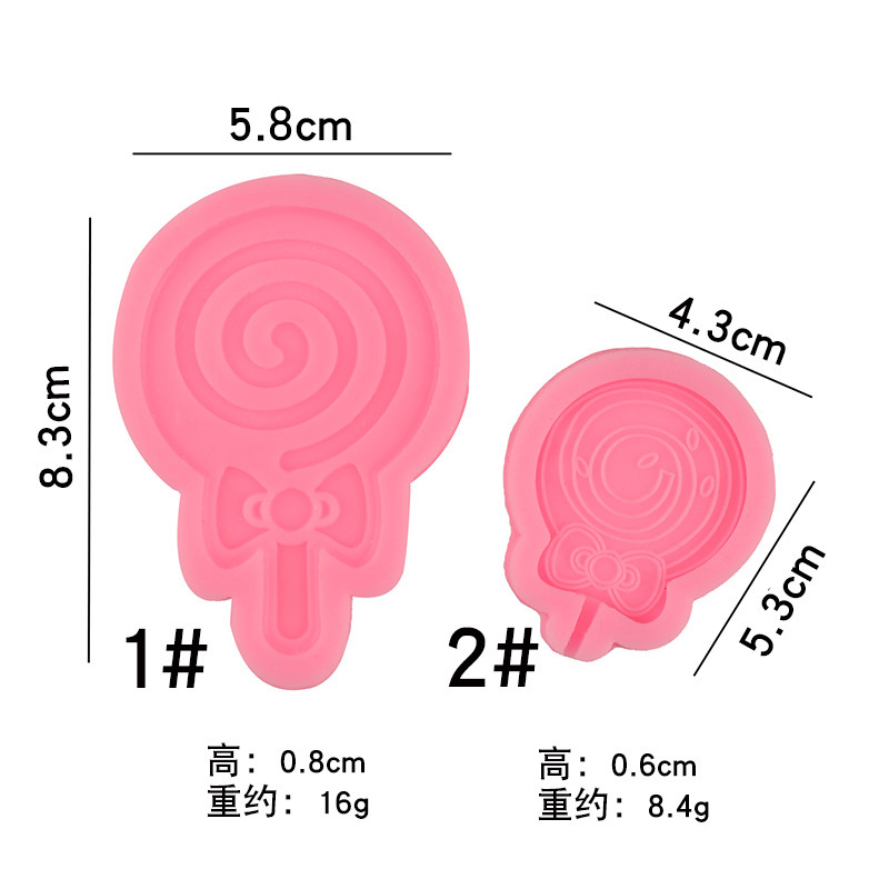 Grande y pequeño Lollipop silicona fondant cake molde para hornear DIY chocolate aromaterapia yeso decoración Accesorios
