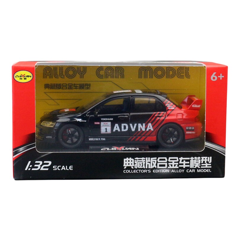 Chiyuan 1:32 三菱 EVO 第 9 世代ラリーカー合金おもちゃの車モデル音と光プルバックステアリング 21032A|undefined