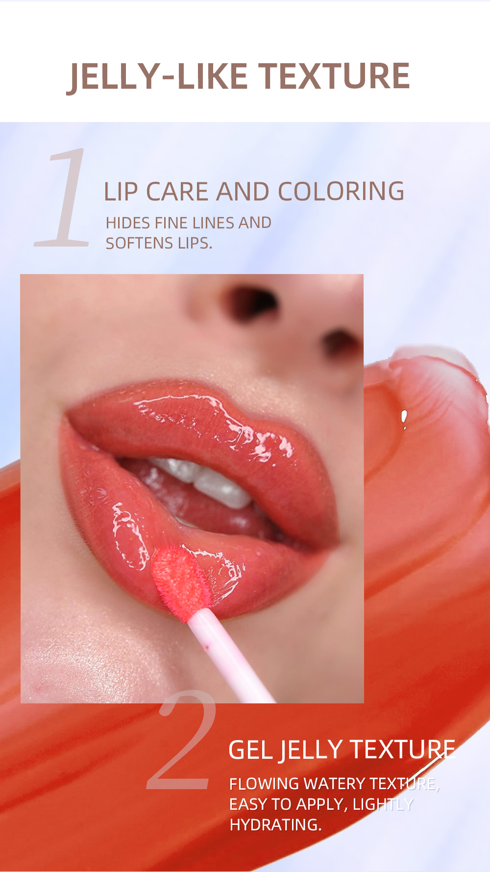 QIBEST Cross-border best-selling Lip Oil, long-lasting hydration, moisturizing, nourishing, reducing lip lines, Lip gloss, lip gloss, and chubby lip set Item Picture