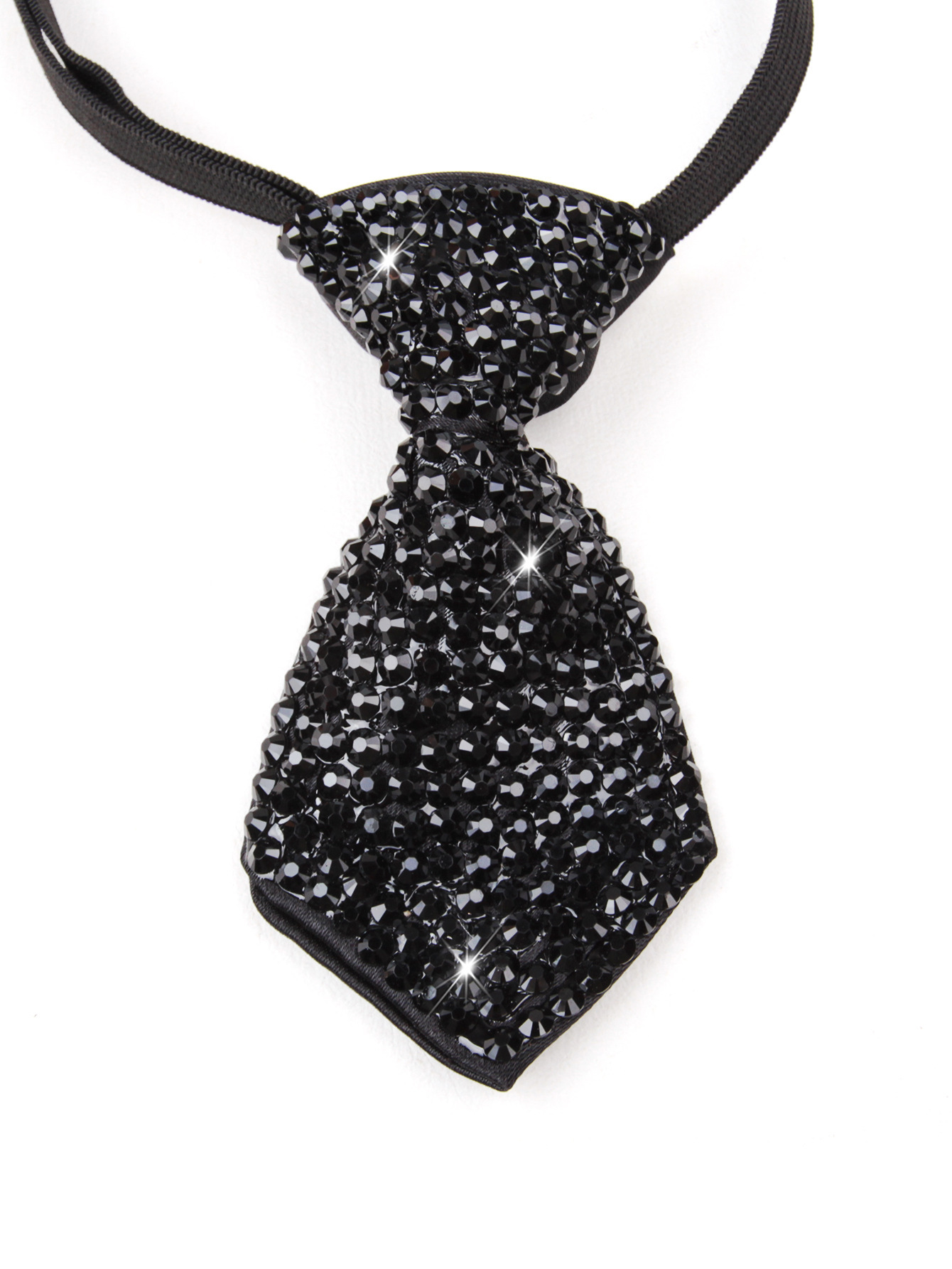 クロスボーダーの軽い豪華な黒いドリルのネクタイは怠け者のネクタイを調節できます。